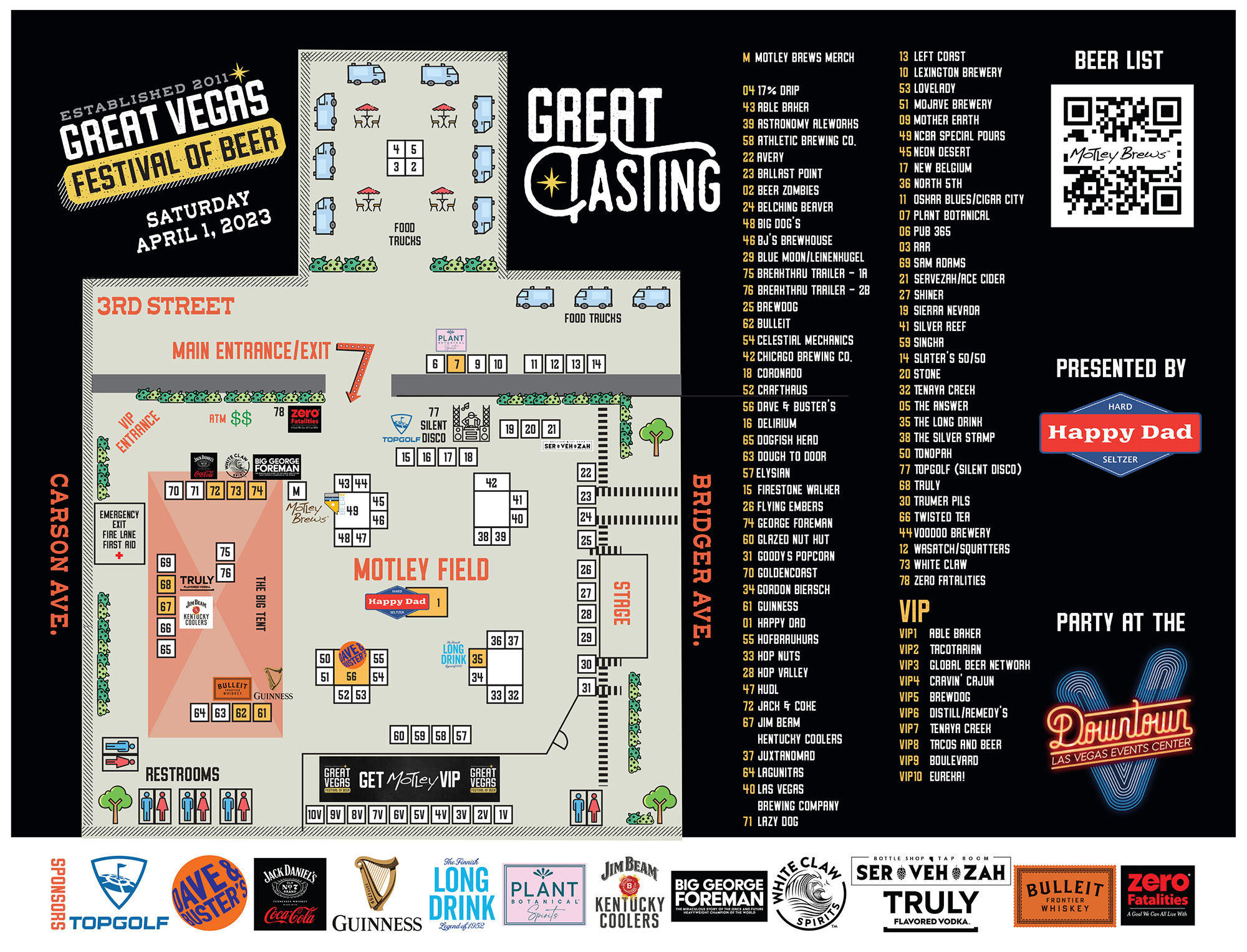 Great Vegas Festival of Beer | April 1st, 2023 | Festival Map