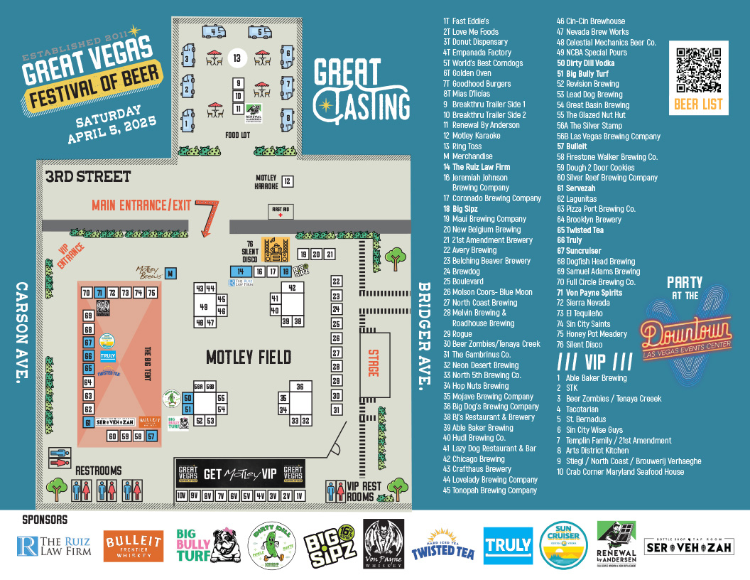 Great Vegas Festival of Beer | April 1st, 2023 | Festival Map